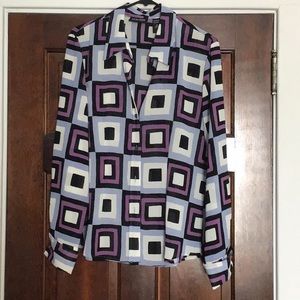 H&M long sleeve sheer blouse